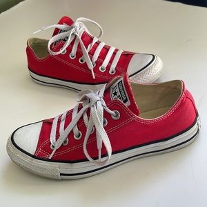 Red Converse sneakers